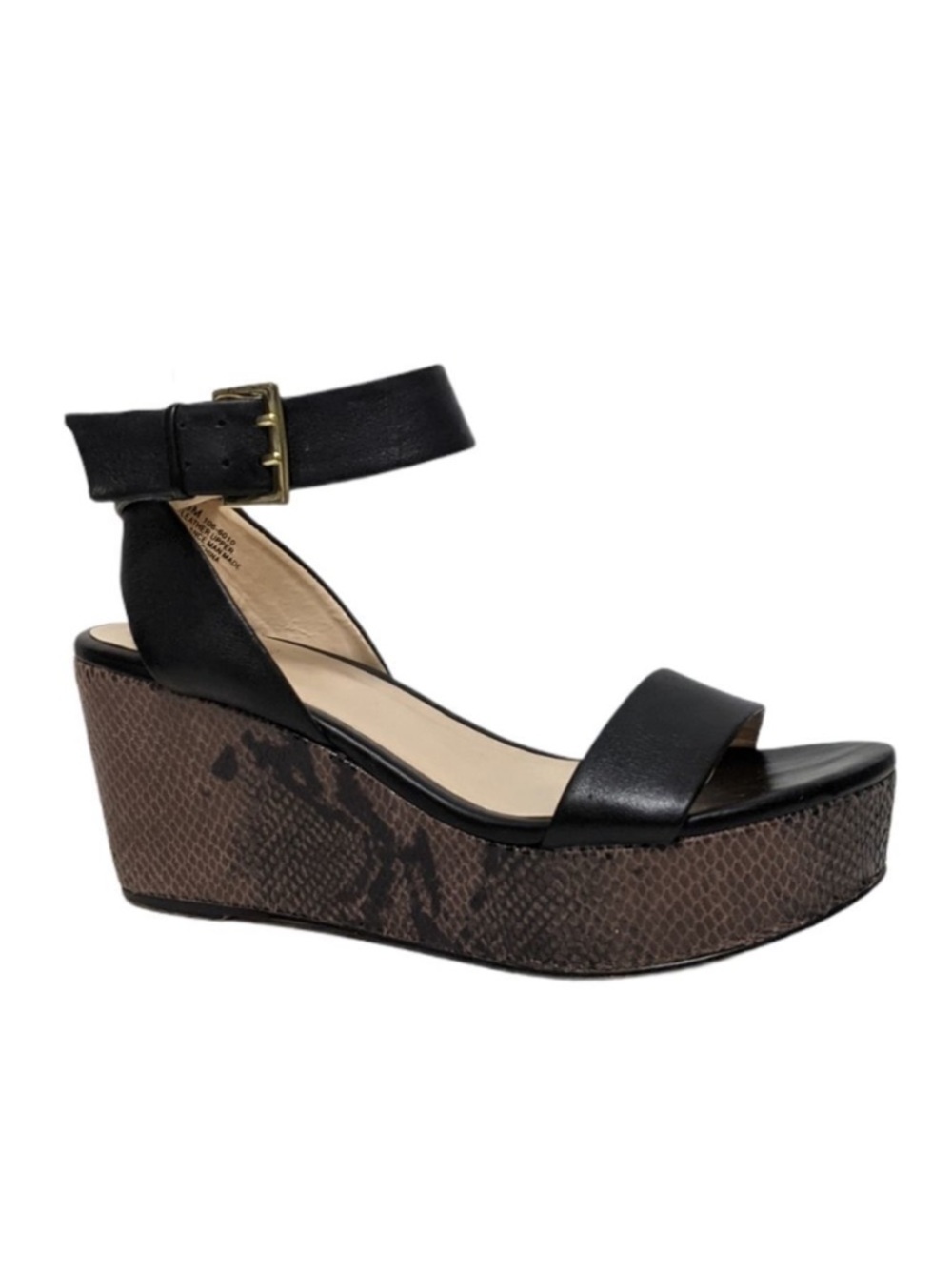 MONET Leather Snake Print Platform Sandals 6